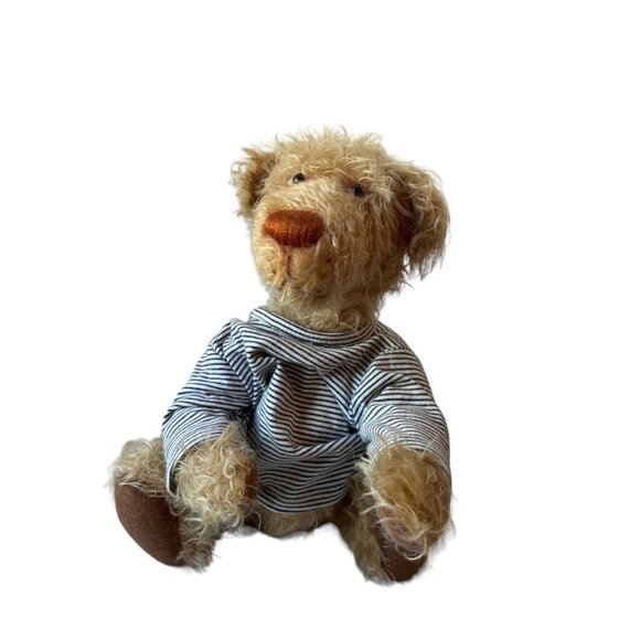 OOAK Handmade Mohair Bear by Knoevelkes Gertie Collectible Brown 13” Glass Eyes, - Picture 3 of 10